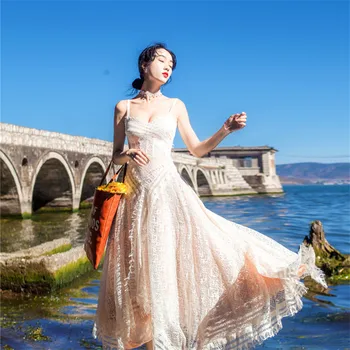 Aukštos Kokybės Sprogimai siuvinėjimo Laisvalaikio tuščiaviduriai iš atitikimo Suknelės Moterims Pavasario Vasaros Atsitiktinis Suknelė