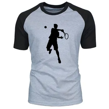 Kietas teniso žaidėjas spausdinti vyriški T-shirt 