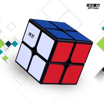 Originalus QiYi Qidi S 2x2 magija greitis kubo Stickerless juoda Konkurenciją puzzle kubeliai švietimo žaislai