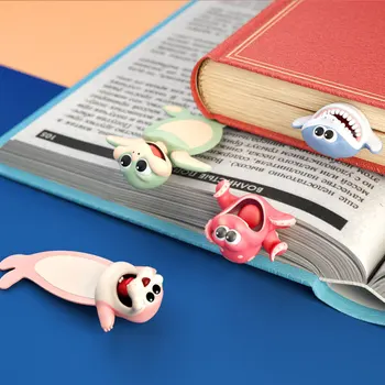 Trenktas Žymą Stereo Kawaii Animacinių filmų Žymą 3D Gyvūnų Trenktas Žymes Knygos Žymą Raštinės Žymą, Mokykliniai Reikmenys KQS8