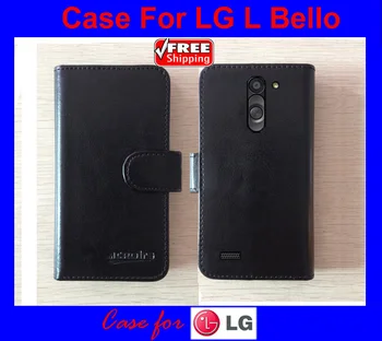 Aukštos Kokybės Naujas Originalus atveju LG L Bello Odinis dėklas Flip Dangtelis LG L Bello Atveju Telefono Dangtelį sekimo numerį