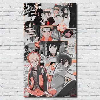 Naruto anime vintage retro manga Darželio Vaikų Kambario Tapybos HD kokybės Namų Dekoro Meno Dekoro plakatai, drobė, tapyba K792
