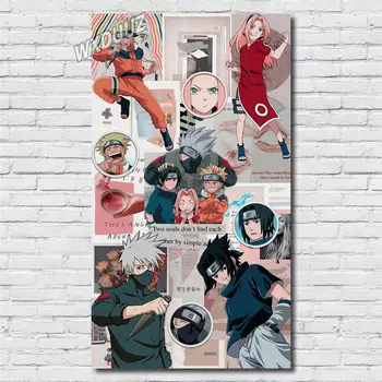 Naruto anime vintage retro manga Darželio Vaikų Kambario Tapybos HD kokybės Namų Dekoro Meno Dekoro plakatai, drobė, tapyba K792