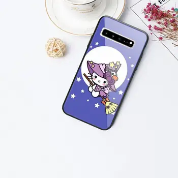 Mielas Animacinių Filmų Hellos Kitties Telefono Dėklas Prabanga Stiklo Danga Samsung S10 S20 S9 Plus Note9 10 Coque