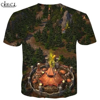 CLOOCL Klasikinis Žaidimas Heroes of Might & Magic Vasaros Naują 3D Print T-marškinėliai Vyrams trumpomis Rankovėmis Harajuku Hip-Hop Palaidinukė