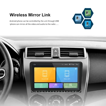 Podofo 9 colių Android 6.0 Automobilio Radijas Stereo Touch Screen Automobilinis Multimedia Grotuvas, 2 din Radijas Stereo GPS Wifi VW Passat Golf MK5