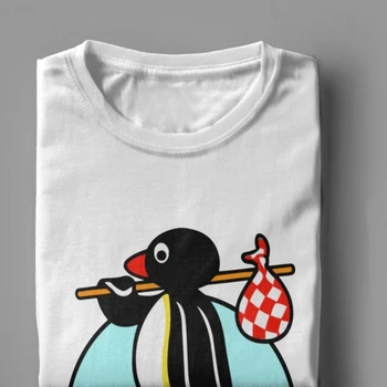 Vyrai Pingvinas RIEŠUTŲ Pingu T Shirts Serija Animacinių filmų Meme 90-ųjų Retro Priemoka Medvilnės, Juokingi Sporto Mados Tees T-Shirt