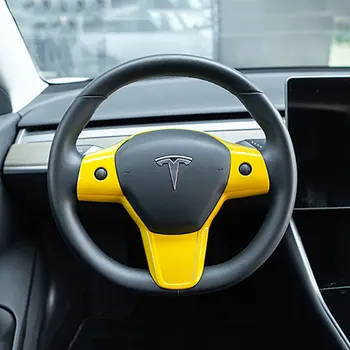 Už Tesla Model 3 18-20 Integruotas vairas dangtelio Lipdukas, 4 Spalvos