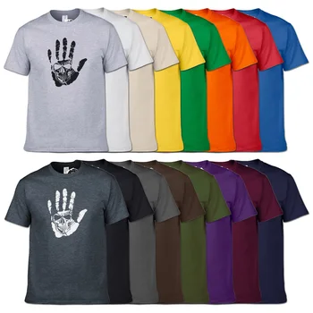 Ranka Kaukolė Spausdinti Marškinėlius Apokalipsės Undead Renegade Handprint Marškinėlius 2018 Naują Atsitiktinis Užsakymą Aukštos Kokybės Vyrų T-shirt 17 spalvas