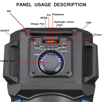 Belaidžio Nešiojamų Vežimėlio Garsiakalbių Sistema, Didelio Galingumo Bluetooth vidaus Ir Lauko DJ Garso Stereo Garsiakalbis w/USB