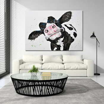 Akvarelė Karvė Drobės Paveikslai, Modernus Gyvūnų, Plakatų ir grafikos Cuadros Sienos Menas Nuotraukas Kambarį Namų Dekoro Neįrėminti