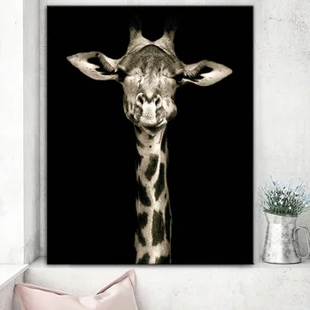 Modernus Plakatas Žirafa Gyvūninės Sienos Meno Tapybos Drobės Sienos Meno Kambarį Namų Dekoro (be Rėmelio)