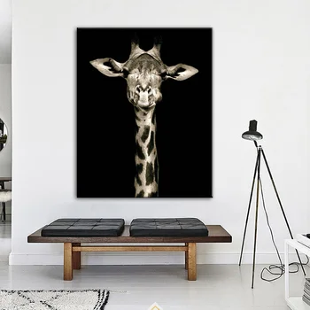 Modernus Plakatas Žirafa Gyvūninės Sienos Meno Tapybos Drobės Sienos Meno Kambarį Namų Dekoro (be Rėmelio)