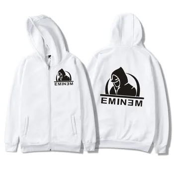 Eminem Rap Muzikos Užtrauktukas Hoodie Palaidinukė Moleton Masculino mados hip-hop Hoodies Palaidinės Rudens-Žiemos drabužius Tracksuit
