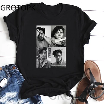 Moteris, T-marškinėliai, Cole Sprouse T Shirts Streetwear Moterų Harajuk Stiliaus Atsitiktinis Atspausdintas Trumpas Rankovės Tshirts Moterų Mados Viršų Tees