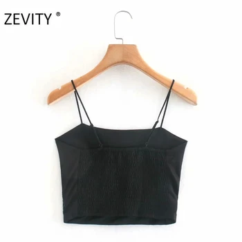 Zevity Naujas moterų derliaus animacinį personažą blizgučiai siuvinėjimas diržas moteriška palaidinė reguliuojamas dirželis prašmatnus marškinėliai black viršūnes LS7142