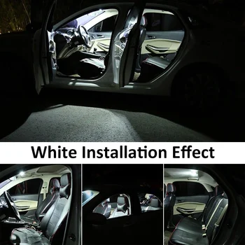 8 Vnt Automobilių Balta Interjero LED Lemputės Pakuotės 2004-2007 M. 2008 M. 2009 M. 2010 M. Suzuki Swift+ Map Dome Licencijos Lempos Šviesos Stilius