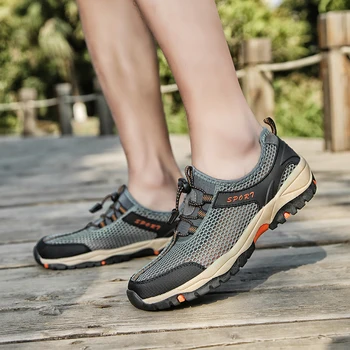 2020 Nauji vyriški Laisvalaikio Bateliai Kvėpuojantis Vyrų batai Patogūs Lauko Vaikščiojimo Batai Vasaros Tinklelio Sportbačiai Zapatos de Hombre