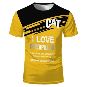 Cat, caterpillar 3dT Marškinėliai vasarą Animacinių filmų avatar atspausdintas t-shirt vyrams, moterims marškinėliai viršūnės juodos medvilnės tees Mados Trumpas rankovės