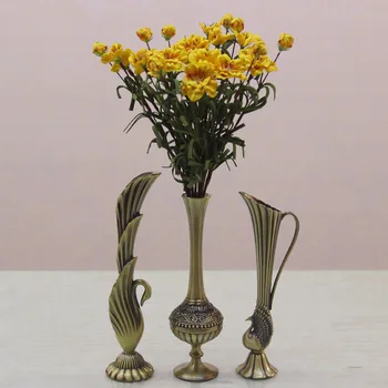 Bronzos vaza apdaila iš aukštos kokybės lydinio, papuošalai Europos retro vaza puošyba