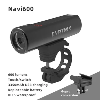 2020 m. Naujų Lengvųjų Smart Žibintai Enfitnix Navi600 USB Įkrovimo Kelių Kalnų Dviračių Smart Žibintai Dviračių Priedai