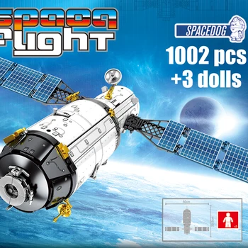 Miestas Kūrėjas Raketų, Aviacijos Ir Kosmoso Blokai Techninės Automobilį Pilotuojamą Erdvėlaivį Paleidimo Astronautas Duomenys Plytos Vaikų Žaislai