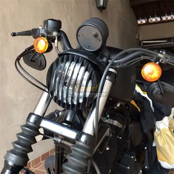CNC Led Žibintų Grotelės Padengti Harley Sportster XL883 1200 Motociklo priekinis žibintas