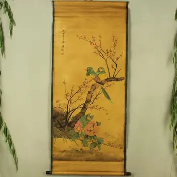 Kinija Antikos kolekcija Kaligrafijos ir tapybos Du magpies schema