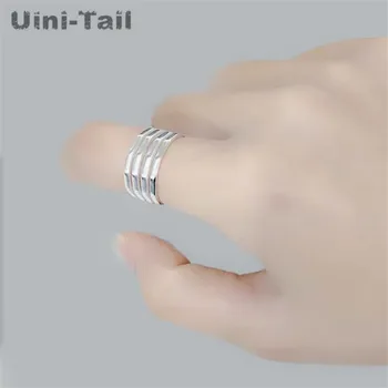 Uini-Uodega karšto pardavimas naujų 925 sidabro blizgus diamond keturių sluoksnių atidaryti žiedas šviežias ir madingas temperamentas daugiasluoksnės aukštos kokybės