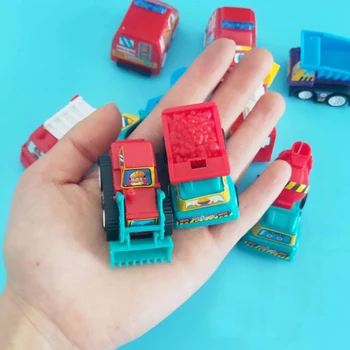 6pcs Traukti Atgal, Automobilių Žaislų Rinkinys Imituoti Priekaba Inercijos Sunkvežimių Lenktynių Automobilis Vaikų Mini Inžinerijos Automobilio Modelį Berniukas Inercijos Dovana Žaislas