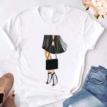 2021 Naujas harajuku Puokštė grožio Spausdinami T Marškinėliai Moterims Atsitiktinis Slim Baltos spalvos marškinėliai trumpomis Rankovėmis Viršūnes Mados Streetwear Marškinėlius