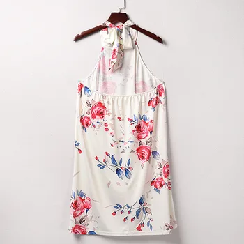 KANCOOLD suknelė Moterims Vasaros Gėlių Spausdinti Rankovių Sundress Blackless Mini Suknelė Apynasrio Tvarstis elegantiškas nauja suknelė moterims 20522