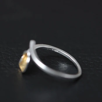 BOEYCJR S925 Sidabro Reguliuojamas Etninės Sidabro Lapų Fine Jewelry Elegantiškas Žiedai Moterų Sužadėtuvių Dovana anillo anneau