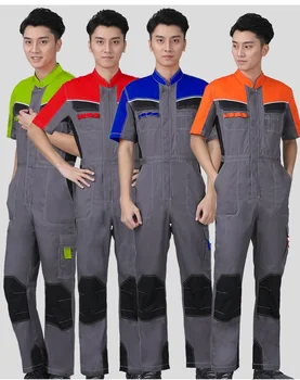 Vyrai dirbti drabužių, kombinezonas vasaros orui ilgomis rankovėmis darbuotojo darbo drabužiai patvarus gamyklos darbuotojas jumpsuits auto remonto uniformos