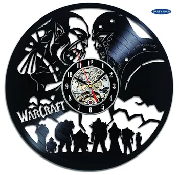 World of Warcraft WOW Dovana Vinilo Sienos Laikrodis Derliaus Dekoro Demonas Illidan Paveikslas,sienų laikrodis siųsti žadintuvas reloj didelis
