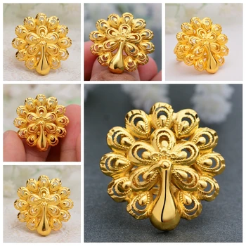 WANDO Viršų Nauji Antikvariniai Aukso, vario modelis vario ringgold Spalvos Žiedas Moterims Žmogus Piršto Prabanga Bijoux
