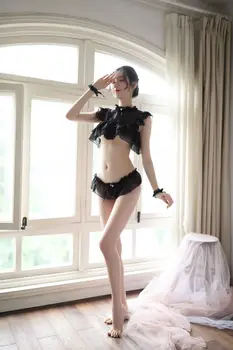 Sexy moterys vienodos pagundai perspektyvos Cosplay sekso Kostiumas porno kraujavimas iš Japonijos Merginos Erotinis tarnaitė vienodą Karšto neklaužada lingerie komplektas