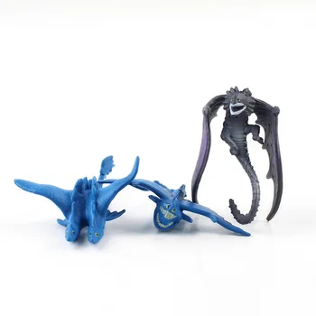 12pcs/daug Dragon Pav Žaislai PVC Mini Animacinį Filmą Statulėlės Modelio Apdailos Lėlės