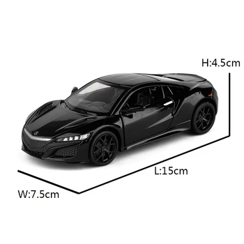 1:32 Honda-Acura NSX Automobilio Modelį Diecasts Žaislinės Transporto priemonės Žaislas Automobilis Traukti Atgal Mirksi Vaikams Berniukas Dovanos Žaislas Eismo rekvizitai