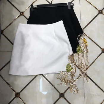 Nauja Stiliaus Elegantiškas Olis Gėlių Diamond Kutas Sijonas Moterų Vasaros Slim Ultra-Short - Line Paketas Klubo Sijonai Moteris