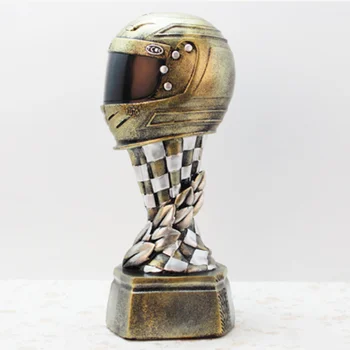 Europos Dervos Aukso Lenktynių Šalmas Kūrybos Trofėjus Ornamentu Sporto Atminimo Statula Miniatiūriniai Namų Dekoro Priedai Apdaila