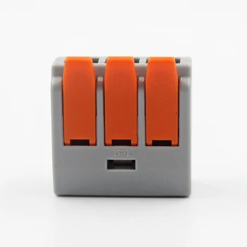 Kabelio jungtis 6mm2 oranžinės spalvos mini greita jungtis universalus kompaktiškas kabelio jungtis, namų apyvokos vielos terminalo jungtis