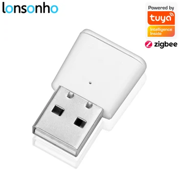 Lonsonho Tuya Zigbee Signalo Kartotuvų USB Zigbee Hub Signalas Plėsti 20-30M Protingo Namo Automatizavimo Modulis