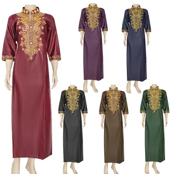 NEMOKAMAS PRISTATYMAS Abaja Afrikos Skraiste batikos audinio Ramadanas drabužių, Siuvinėjimas, Kaftan Jibab Islamo Musulmonų Suknelė galabia už women2611