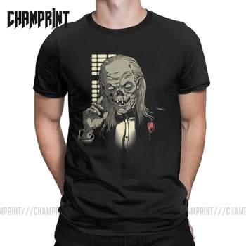 Į Cryptfather Filmą 80s Zombie Marškinėliai vyriški Medvilnės Derlius T-Shirt Siaubas, Baisu Halloween Tee Marškinėliai trumpomis Rankovėmis Drabužius