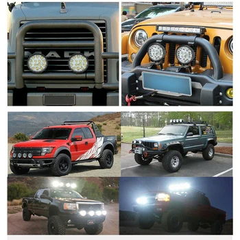 NLpearl 2x 42W 48W Apvalus LED Rūko žibintų Offroad Jeep 4x4 Auto Moto SEDANAS ATV Prožektorius LED Darbo Šviesos Juostą, Sunkvežimis Automobilio Stabdymo Žibintas