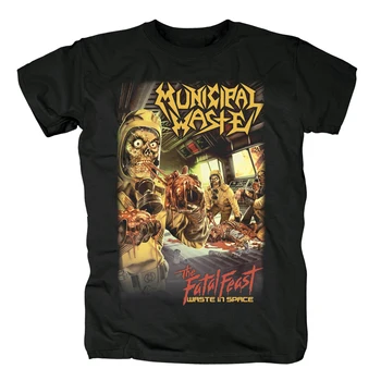 Bloodhoof Komunalinių Atliekų Thrash Metalo Juodos spalvos medvilniniai marškinėliai Azijos Dydis