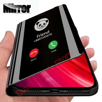 Smart Veidrodis, Flip Case For Xiaomi Redmi Pastaba 9s 9 Pro Dangtelio redme remi redmi pastaba 9 s 9pro stovėti telefono coque fundas
