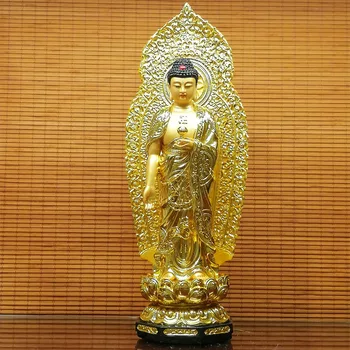 Rinkinys 3PCS NAMŲ šventovė apsaugos Budizmas XI FANG SANSHENG Nuolatinis Guan yin Amitabha Mahasthamaprapta Budos statula Didelis 38CM