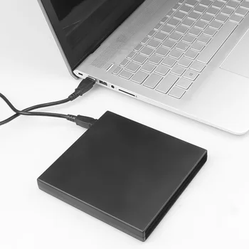 Kebidumei Slim USB2.0 SATA Išorinis DVD Talpyklos Kieto Plastiko Atveju Laptop Notebook 12,7 mm CD-ROM Atveju Be Optinis įrenginys